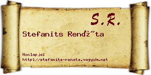 Stefanits Renáta névjegykártya